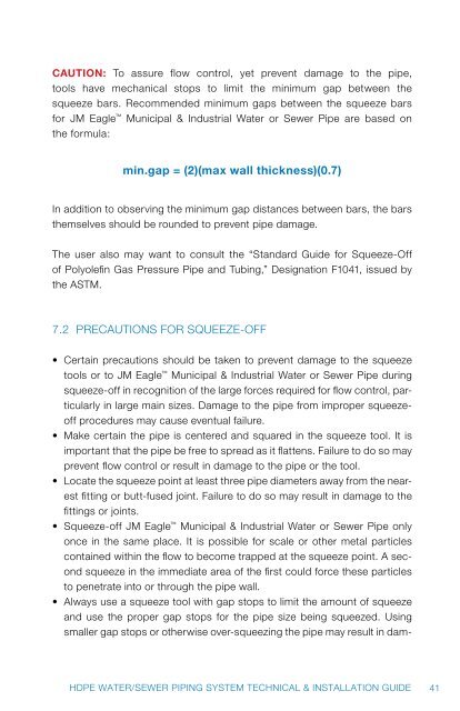 Polyethylene Water/Sewer - JM Eagle