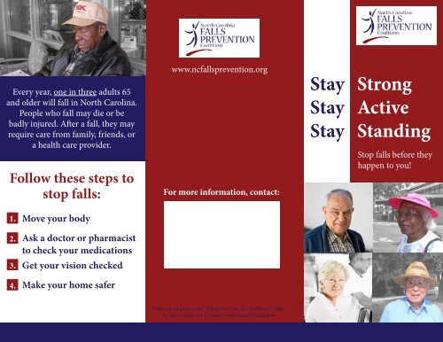 Falls Prevention Awareness Week Brochure