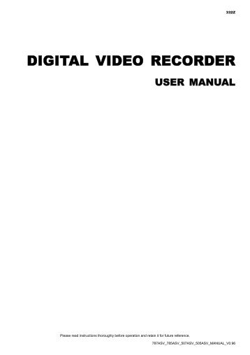 DIGITAL VIDEO RECORDER