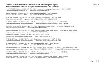 elenco alfabetico per cognome - Snals Venezia