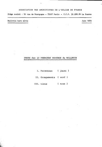 Visionner l'index nÂ°1-10 et 31-40 - AAEF