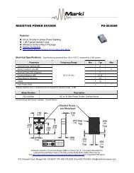 RESISTIVE POWER DIVIDER PD-0030SM - Marki Microwave