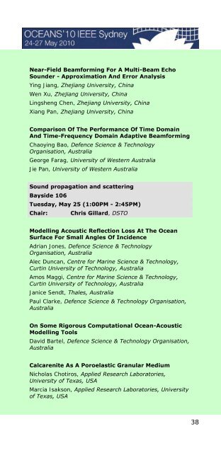 Program Book - Oceans'10 IEEE Sydney