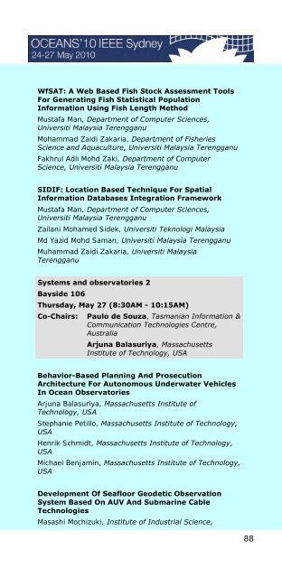 Program Book - Oceans'10 IEEE Sydney