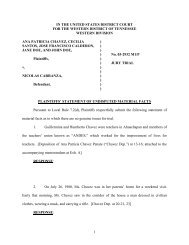 Plaintiffs' Statement of Undisputed Material Facts - Center for Justice ...