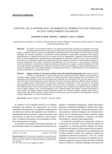 COFACTOR II DE LA HEPARINA (HCII), UN INHIBIDOR DE ...