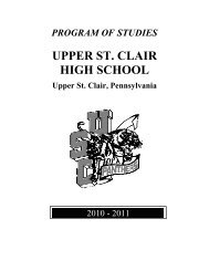 UPPER ST. CLAIR HIGH SCHOOL - Upper St. Clair School District