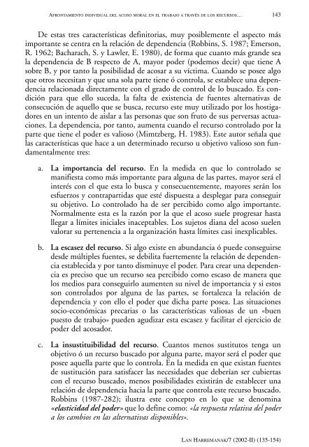 Afrontamiento individual del acoso moral en el trabajo a travÃ©s de ...