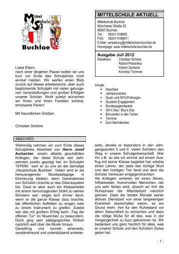 Ausgabe Juli 2012 - Mittelschule Buchloe