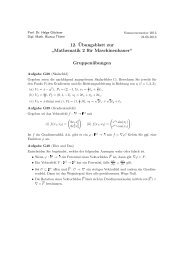 Page 1 Prof. Dr. Helge GlÃ¶ckner Dipl. Math. Bianca Thiere ...