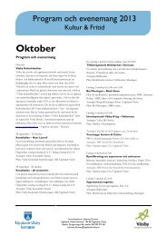 Programblad oktober 2013 - Upplands VÃ¤sby kommun