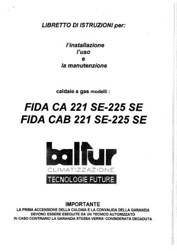 Caldaia Baltur FIDA CA 221 SE - Certened