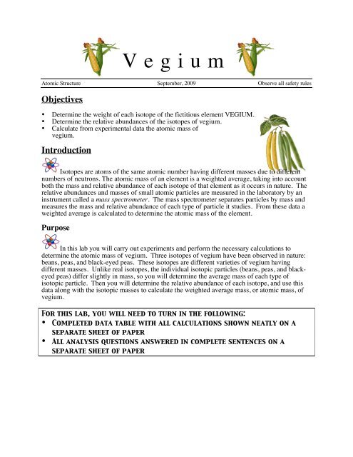 VEGIUM lab.pdf - Saratoga High School