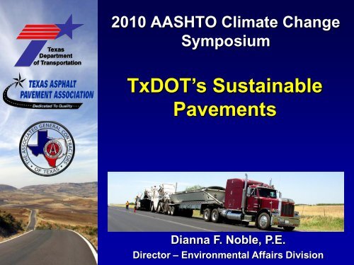 TxDOT's Sustainable Pavements: Low Carbon Materials/Alternative ...