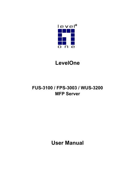 MFP Server User Manual - LevelOne