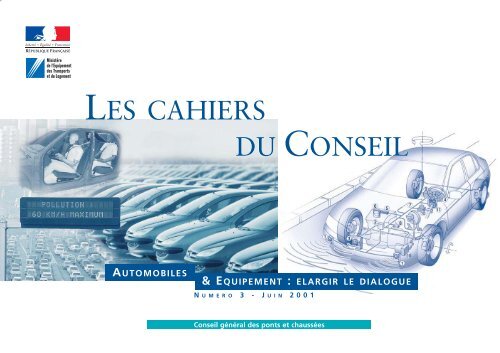 Les cahiers du conseil nÂ°3 - Automobiles et Equipement ... - cgedd