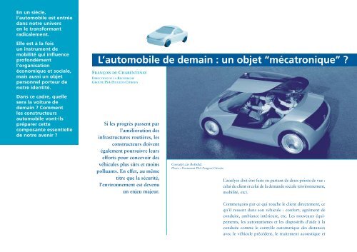 Les cahiers du conseil nÂ°3 - Automobiles et Equipement ... - cgedd