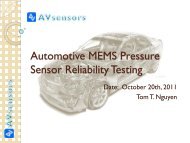 Automotive MEMS Pressure Sensor Reliability Testing - Meptec
