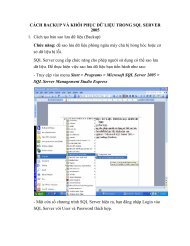 CÁCH BACKUP VÀ KHÔI PHỤC DỮ LIỆU TRONG SQL SERVER ...