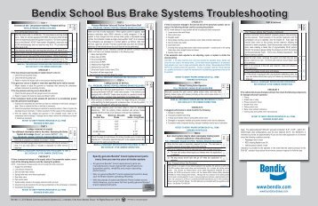 Bendix School Bus Brake Systems Troubleshooting