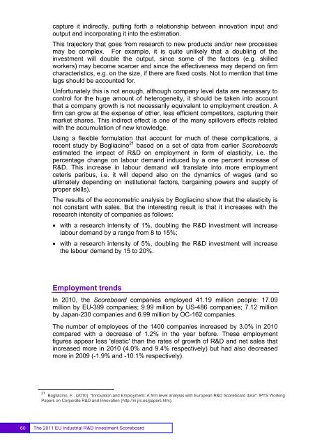 EU Industrial R&D Investment Scoreboards 2011