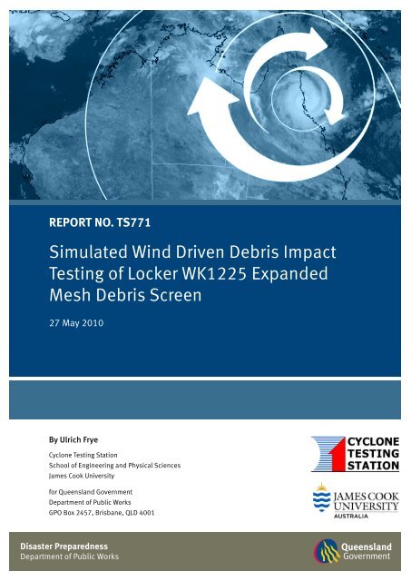 Simulated Wind Driven Debris Impact Testing of Locker WK1225 ...