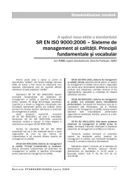 SR EN ISO 9000:2006 – Sisteme de management al calităţii ...