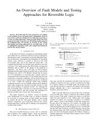 An Overview of Fault Models and Testing Approaches for Reversible ...