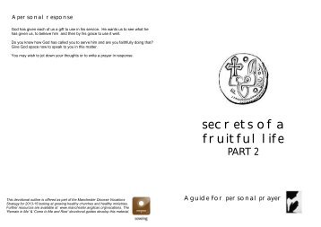 Secrets of a Fruitful Life 2 - The Diocese of Manchester