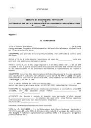 Schema decreto occupazione anticipata - Provincia di Bergamo