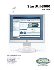 StarUtil-3000 User Guide - NavCom Technology Inc.