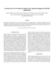 Growth of GaN on Si substrate using Î³-Al2O3 epitaxial template for ...