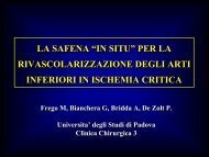 l'uso della safena in situ per la rivascolarizzazione degli arti inferiori ...