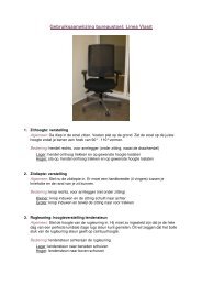 Gebruiksaanwijzing bureaustoel: Linea Viasit - Bestuurszaken