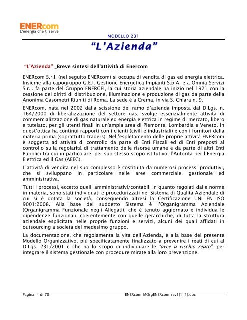 L'Azienda - Enercom