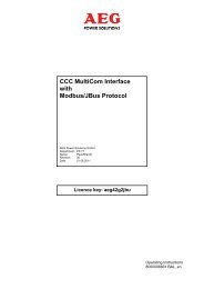 CCC MultiCom Interface with Modbus/JBus Protocol