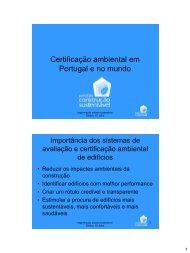 Os sistemas de certificação ambiental de edifícios em Portugal e no ...