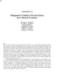 Management of Pediatric Pain and Distress Due to Medical ...