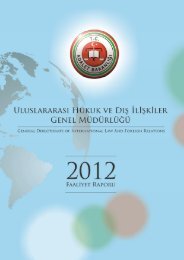 2012 Yılı Faaliyet Raporu - Uluslararası Hukuk ve Dışilişkiler Genel ...