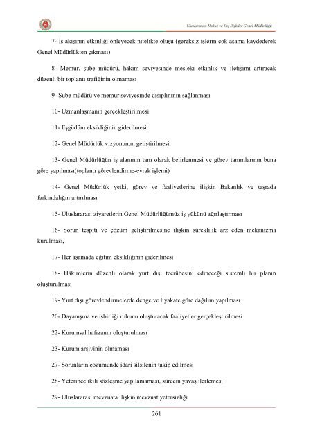 2012 Yılı Faaliyet Raporu - Uluslararası Hukuk ve Dışilişkiler Genel ...