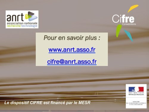 Le dispositif Cifre - LAAS CNRS