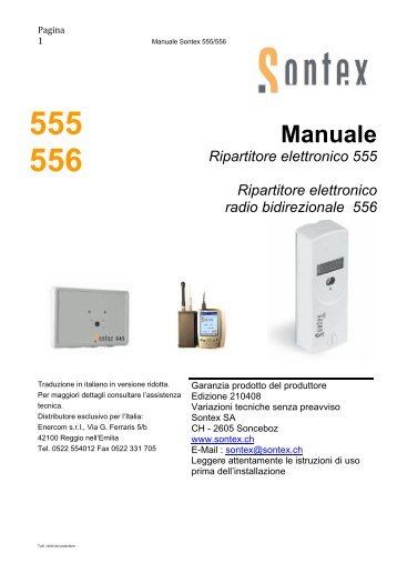 Manuale Sontex 555/556