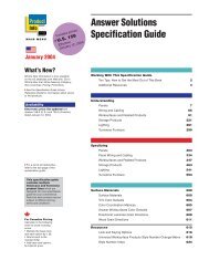 Answer Solutions Specification Guide - OEC Business Interiors