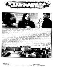 Freedom Writers packet - Los Gatos High School