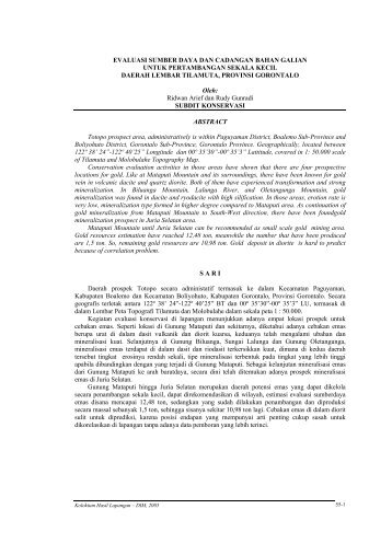 55. konservasi - Tilamuta, gorontalo.pdf - Pusat Sumber Daya Geologi