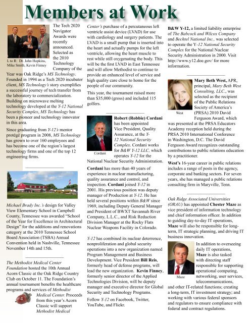 In This Issue - Oak Ridge Chamber of Commerce