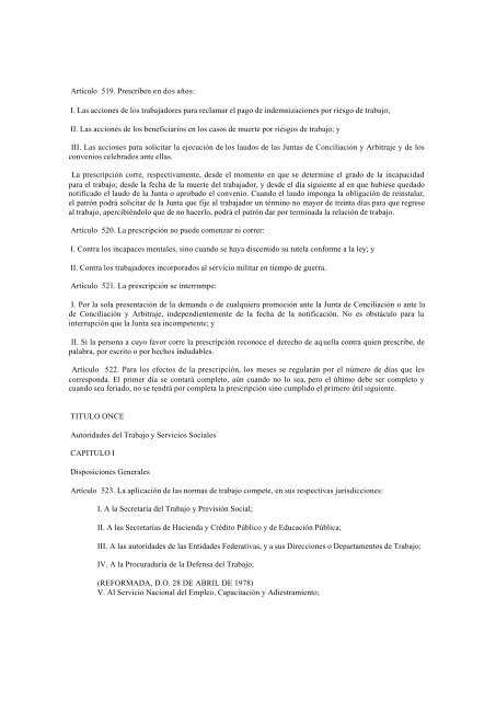 23 DE ENERO DE 1998. Ley publicada en el Diario Oficial de la Fe