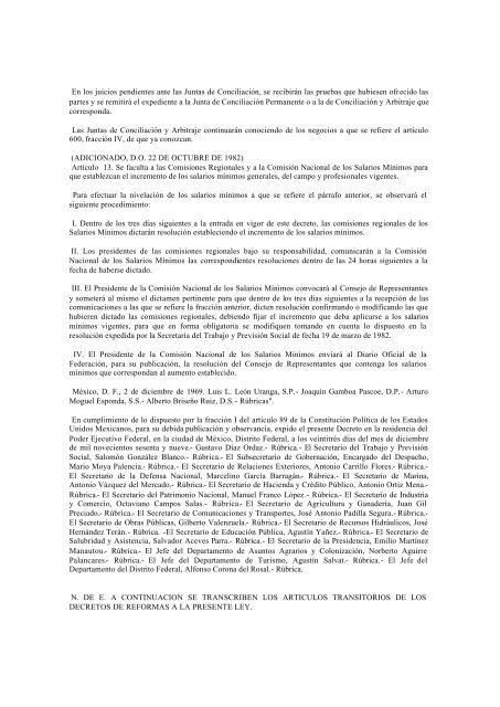 23 DE ENERO DE 1998. Ley publicada en el Diario Oficial de la Fe