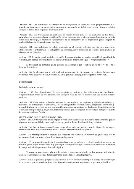 23 DE ENERO DE 1998. Ley publicada en el Diario Oficial de la Fe