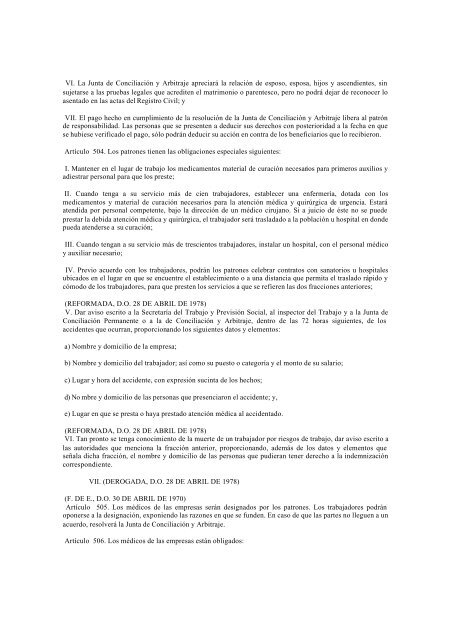 23 DE ENERO DE 1998. Ley publicada en el Diario Oficial de la Fe